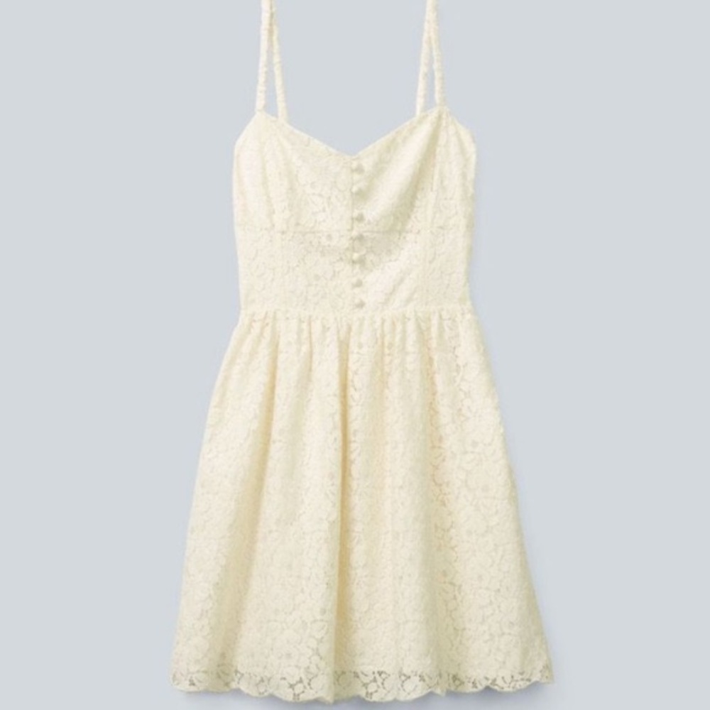 Aritzia Cream Lace Dress